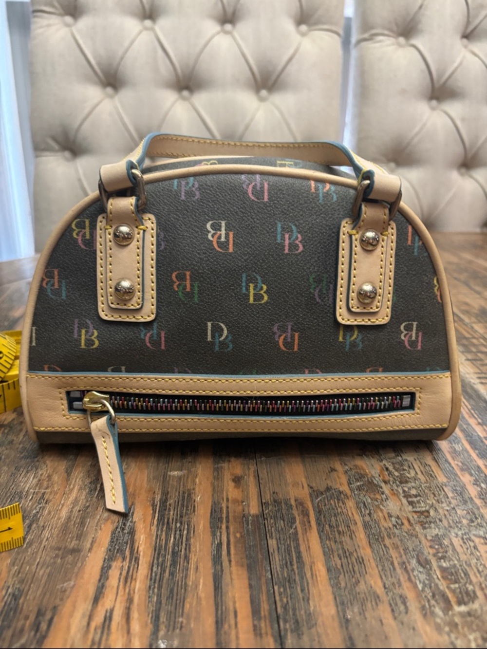 Dooney & Bourke Signature Mini Bowler Bag - Picture 2 of 16
